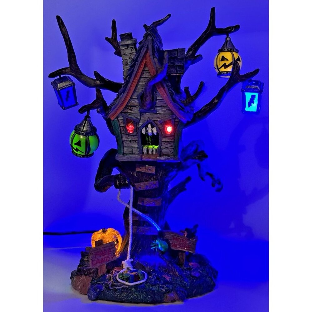 Lemax Hungry Tree House Spooky Town Halloween Village w/Adapter Works 64427 2006